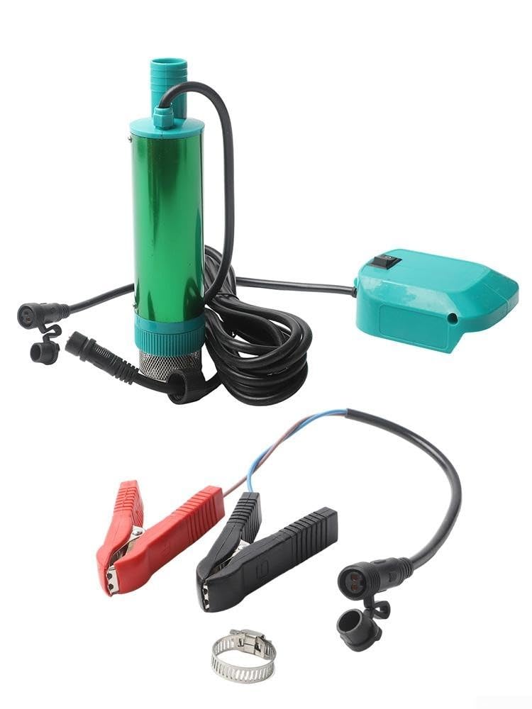 Pompe à huile électrique en alliage plastique portable vert (pompe + tube)