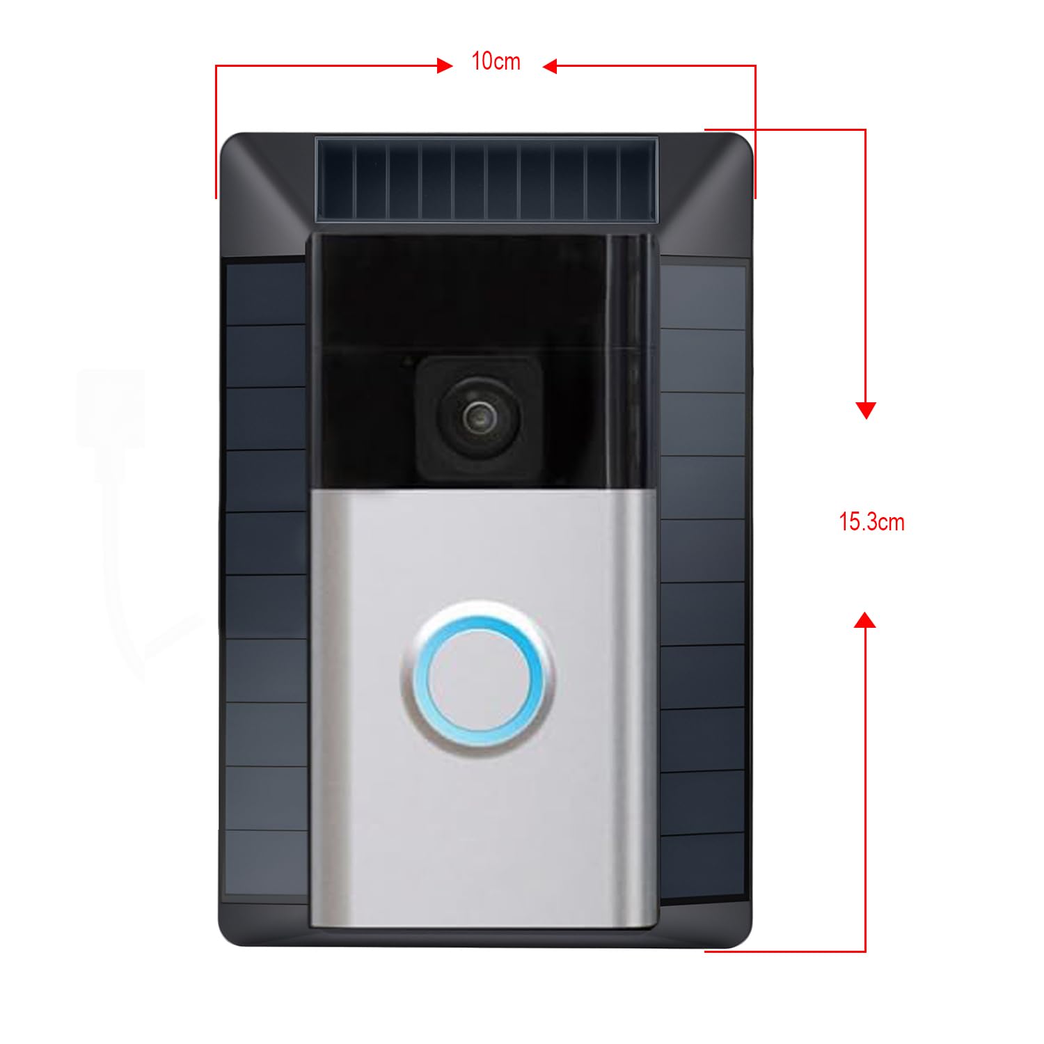 Die Fansoun Ring-Solarladegerät-Akku-Türklingel ist nur kompatibel mit Akku-Türklingeln (USB-C-Anschluss) und ist nicht geeignet für Micro-USB- oder andere Türklingeln