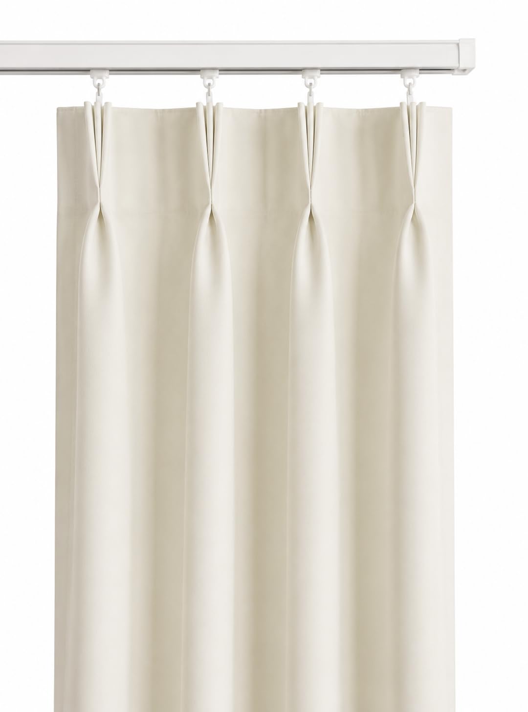 KALIYO Off White Blackout Pinch Pleat Curtains for Living Room & Bedroom | Room Darkening Curtains | Pinch Pleat Header| Noise Reducing | 7 Ft | Pack of 1-image-39