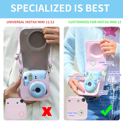 Funda para cámara Fujifilm Instax Mini 12 color azul pastel miniatura 4