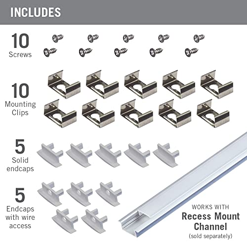 Image of Armacost Lighting Recess Mount LED Tape Light Accessory Pack - Grey 960002