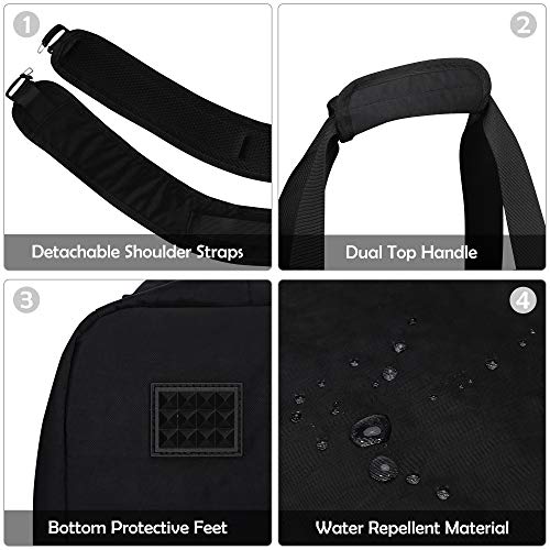 Hynes Eagle 50L Duffel Backpack 4 Way Travel Backpack Sports Duffel Bag, Black