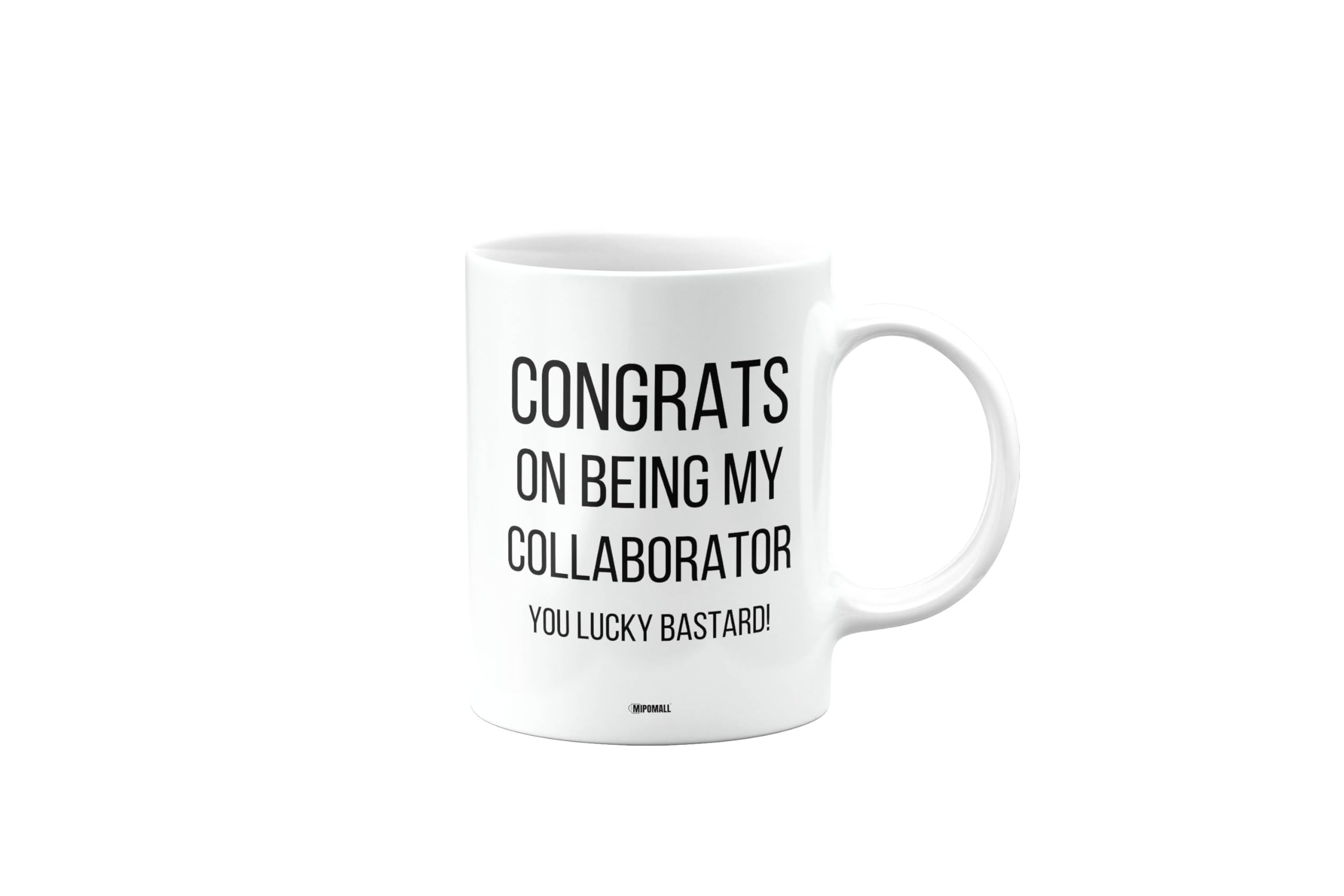 Funny Mug Present for Collaborator, Congrats on Being My Collaborator You Lucky bstard, Funny Birthday Gift, Presents for Christmas, mm-CA_187_38