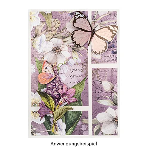 Carta con motivo a doppia fantasia, per primavera