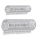Produktbild LumenTY 40 Stück Metall-Vorhangringe zum Aufhängen von Vorhängen und Stangen mit festem Ring Voile mit 30 und 38 mm- Silber