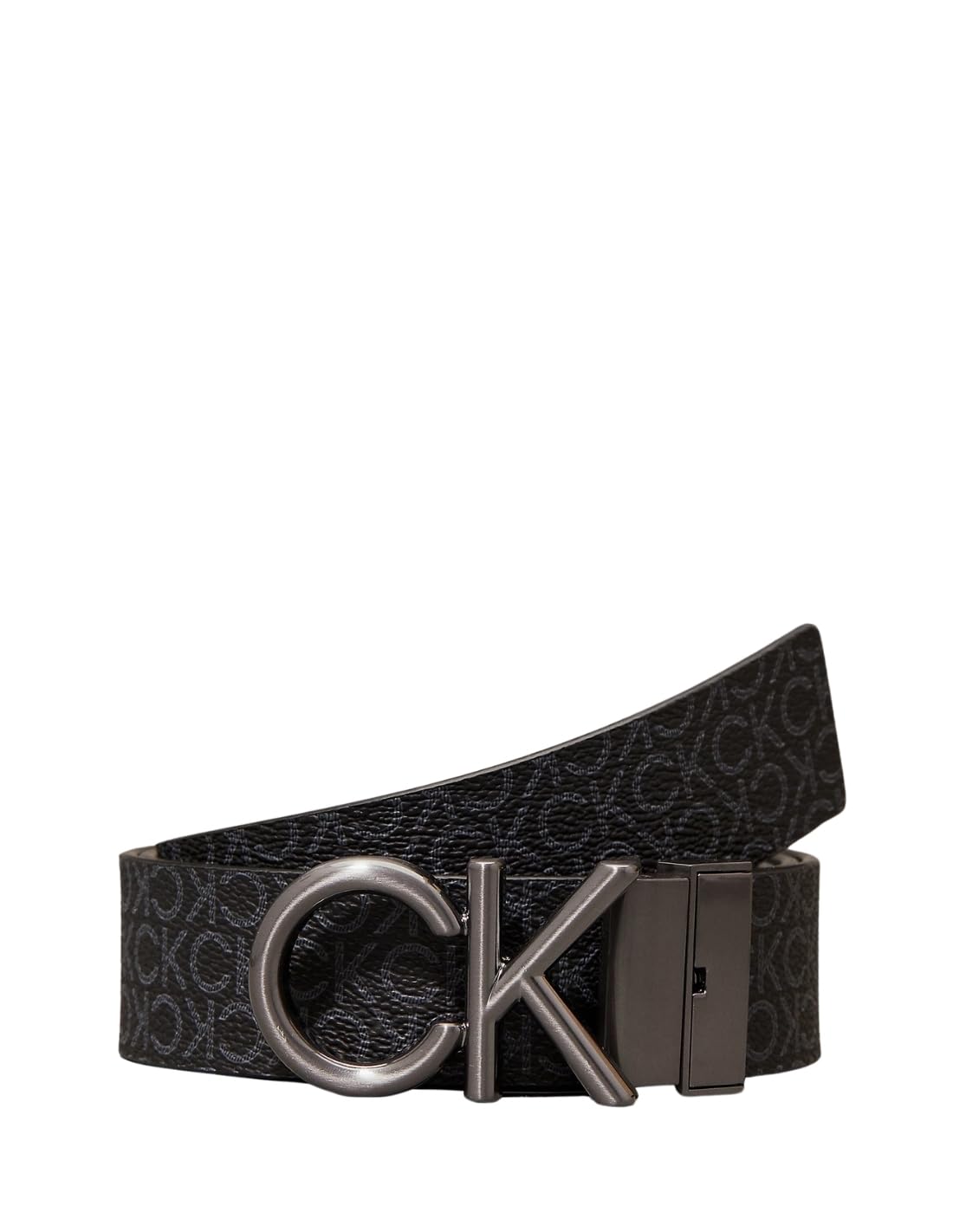 Calvin Klein Men's ADJ/REV CK METAL BOMBE MONO 35MM K50K512829, Black, 95