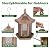 Metal Bird Feeder for Outdoors Hanging, Hexagon Bird Feeders for Garden Yard, 3LB Wild Birdfeeder Squirrel Proof for Outside