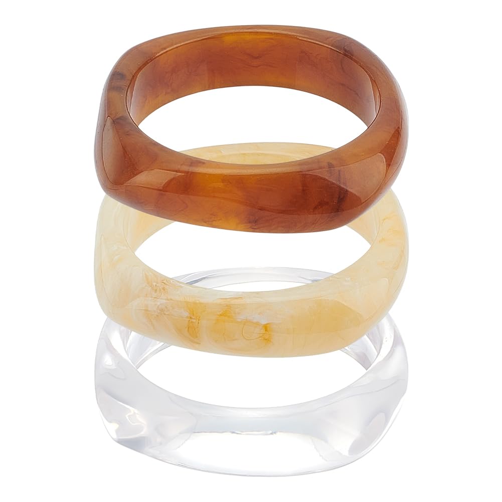 Acrylic Resin Bangle Retro Wide Geometric Bracelet Fashion Wrap Bracelet Colorful Irregular Wrists Bracelets Transparent Square Bracelets for Women