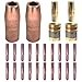 Mig Welding Gun Accessory .030"Kit for Miller Millermatic M-25,M-40 and Hobart H MIG Gun:20pcsWelding Contact Tips 000-067 0.030"+2pcs Welding Nozzles 200-258 1/2"+2pcs Welding Gas Diffusers 169-728