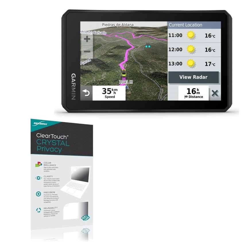 BoxWave Screen Protector Compatible With Garmin Tread - ClearTouch Crystal Privacy (2-Pack), Privacy Screen Protector Flexible Film Clear