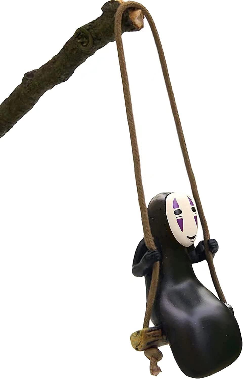 No Face Man Car Hanging Ornament - Cute Anime Accessory for Car Interior - Rearview Mirror Pendant - Auto Decor Accessory