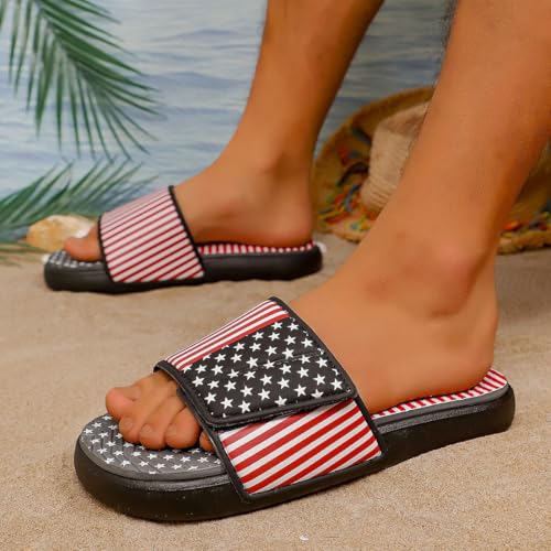 Image of DREAM LAKE Men's Sport Slide Sandals, Flexible Midsole, Casual Beach Slides