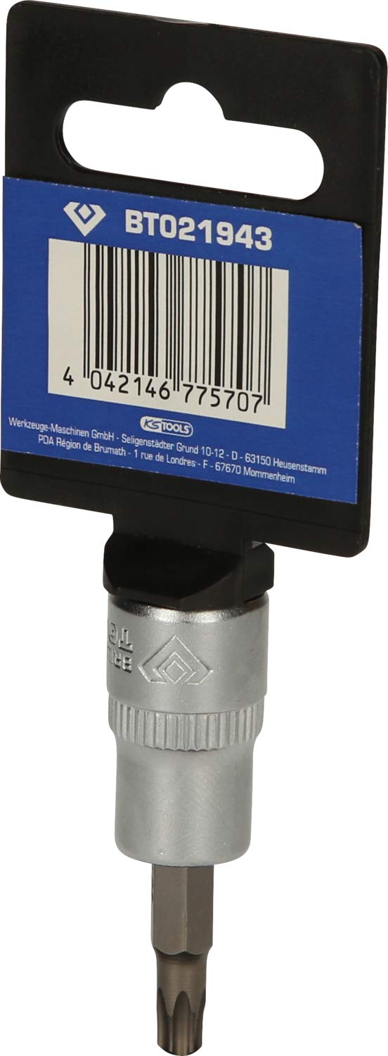 BRILLIANT TOOLS BT021943 Llave de vaso con punta Torx de 3/8", T27 [Powered by KS TOOLS]