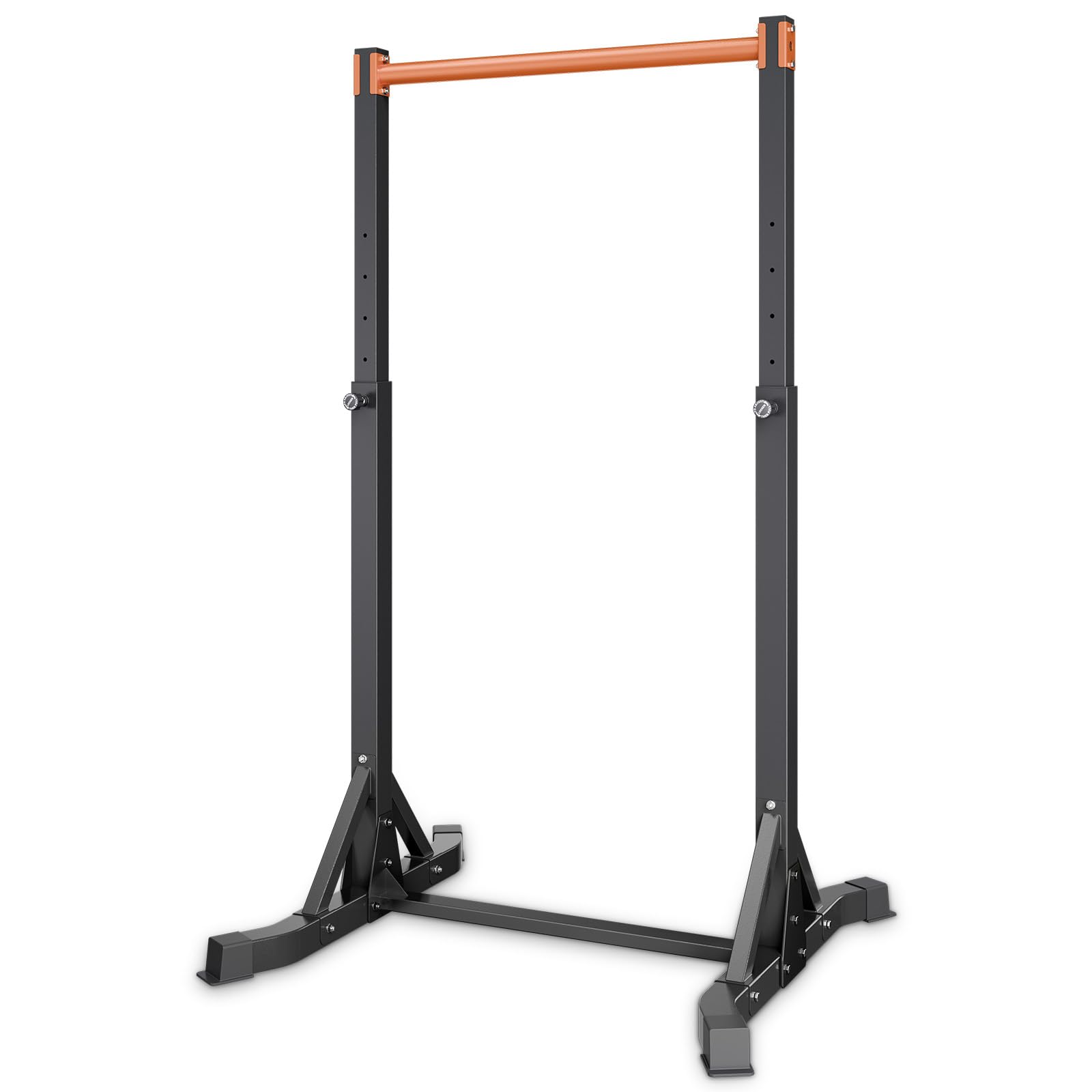 VEVOR Klimmzugstange tragbare Klimmzugstation Power Dip Station mit 150 kg Tragkraft, freistehend mit H-Rahmenkonstruktion & Stahlrohr, 8-fach höhenverstellbar, Training von Armen Rücken Brust