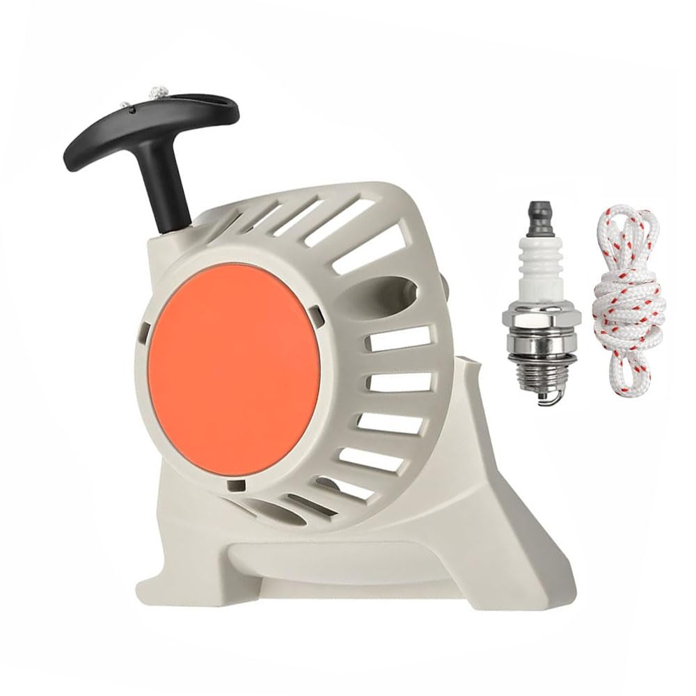 BE-TOOL Recoil Starter Assembly, Recoil Pull Starter Replace Part with Spark Plug and Cord 4180 190 4002 Fits for Stihl FS90 FS91 FS110 FS111 FS130 FS131 KM91 KM131 String Trimmer