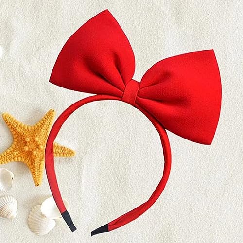 Cute Bow Headband Headdress for Women, Bowknot Hair Bands Hair Hoop Perfect Hair Accessories for Party and Cosplay (Red) image 4