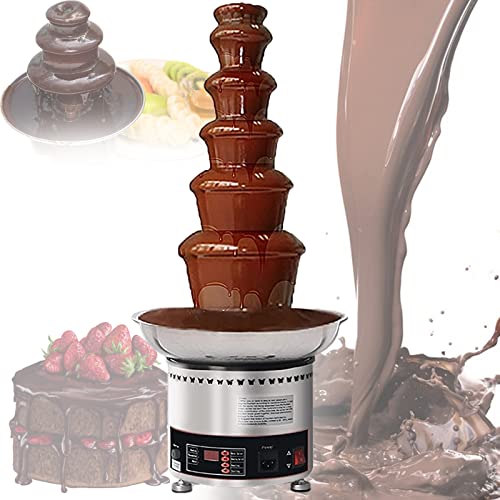 LYDZUSDP 4Tier Electric Chocolate Fountain,Chocolate Melting Machine,304 Stainless Steel Strawberries,Cherries,Marshmallow,Biscuits,Cake Shop,Hotel,House,Restaurant,Banquet
