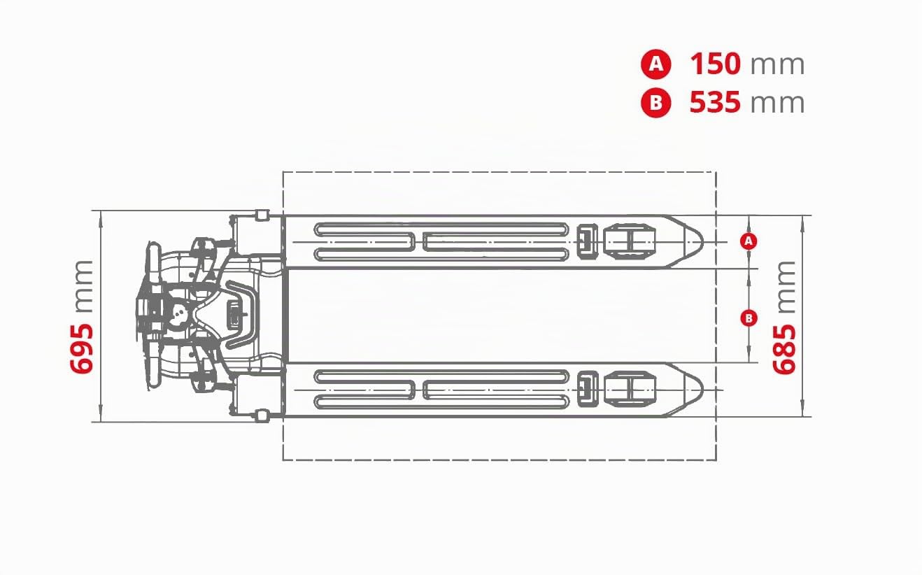 Chariot Élévateur Électrique Daimex | Capacité de Charge 1,500 kg | Longueur de Fourche 1,150 mm | Batterie Lithium-Ion 20 Ah | Volant en Polyuréthane | Rouleaux Tandem | Conçu pour un Usage