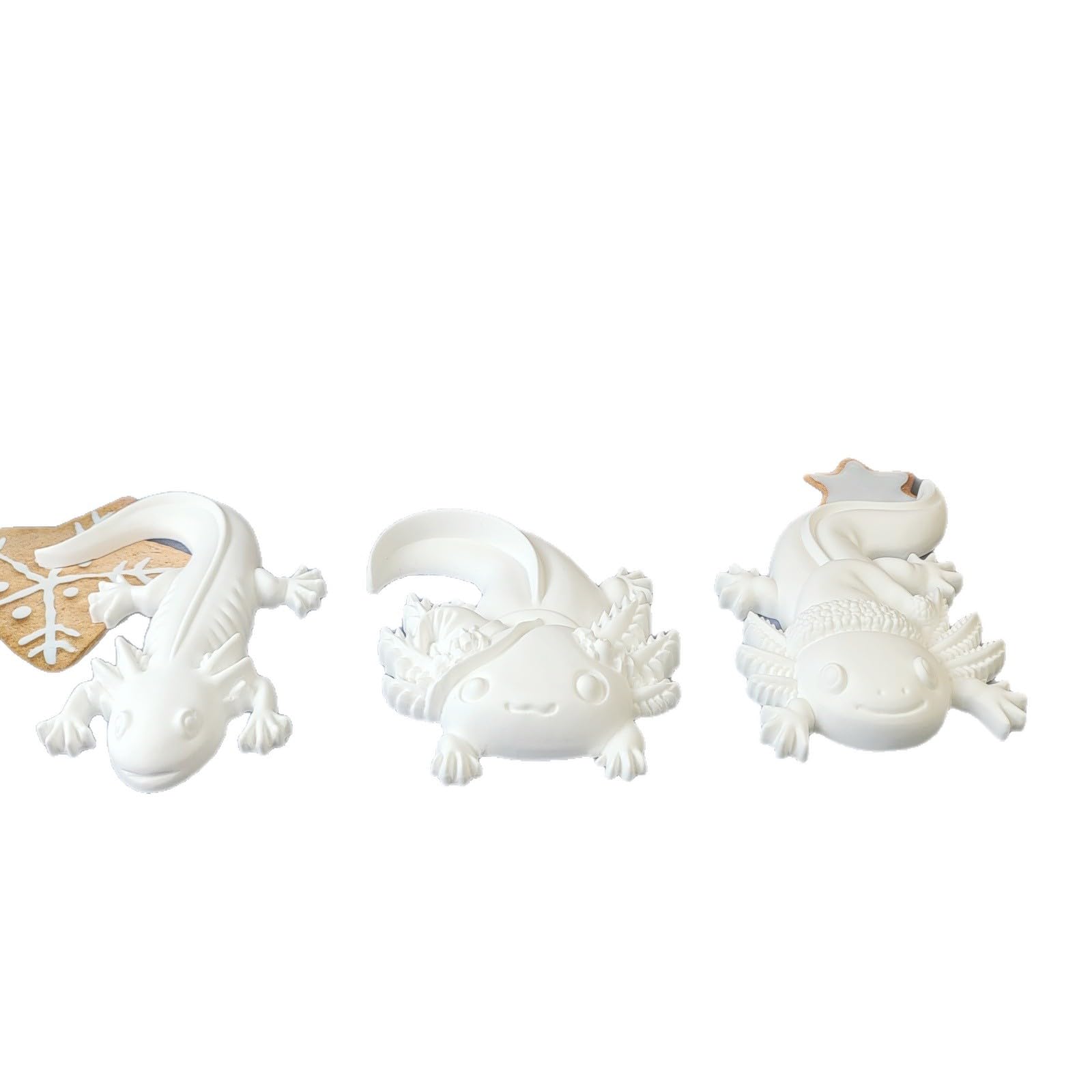 iceyubime 3-Piece Axolotl Silicone Moulds, 3D Animal Silicone Moulds