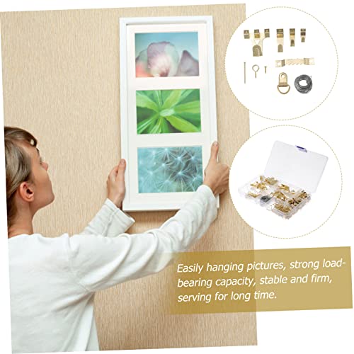 Image of Picture Hanging Kit 220 Pcs Set Picture Hanger Nails Hooks Drywall Hangers Wall Brackets for Hanging