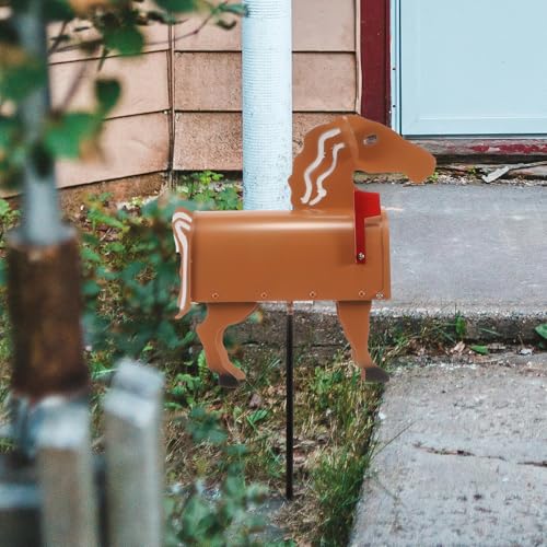 Boîte aux lettres en fer de cheval solide et durable pour décoration extérieure - 4