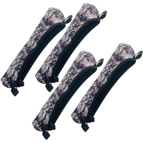 Sutekus Scope Covers Neoprene Optics Lens Cover 12' Waterproof Protective Bag for Outdoor Hunting Scope Accessories, 4-Pack Leaf