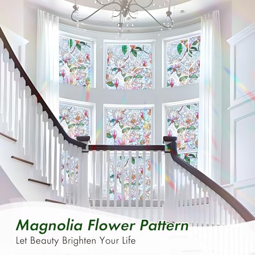Vinilo decorativo para ventana magnolia 35.4x78.7 pulg miniatura 4