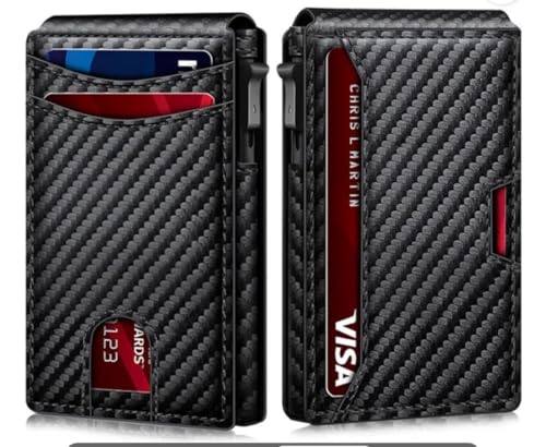 Modern Slim Wallet for Travel & Daily Use Minimalist Front Pocket Wallet RFID Blocking Slim Wallet