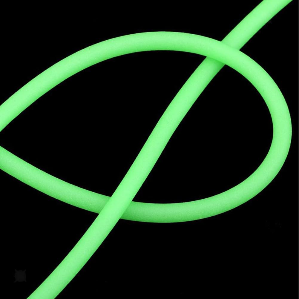 Gaine lumineuse en silicone anti-rig de 2 m pour fil de pêche en haute mer Vert