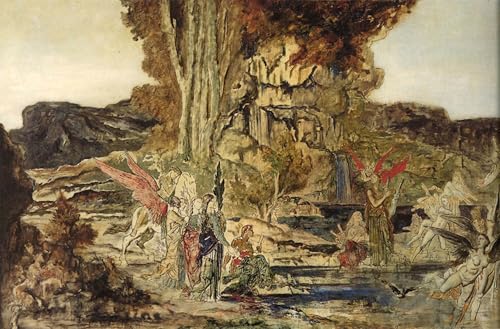 Toile affiches d'art les Piérides Gustave Moreau 60x90cm
