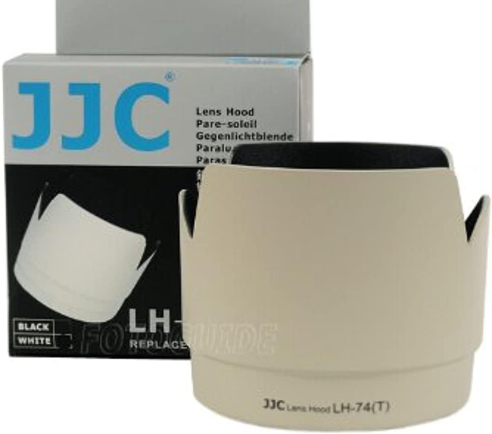 JJC Professional LH74T White Tulip Flower Lens Hood Compatible with Canon 70-200mm F 4 Lens Replaces Canon ET-74 ET74