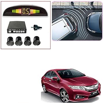 UniPearl -Black Car Parking Reverse Sensors (Set of 4) for - City Idtec 2016