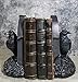 Ebros Gift Harbinger of Doom Bad Omens and Prophecy Raven Crow Perching On Black Roses and Graveyard Tombstone Pair of Bookends Statue Gothic Macabre Figurine As Halloween Decor