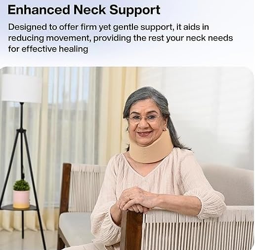 Image of Premiums Cervical Collar with Chin Brace for Comfort Pain Relieves | Neck Support Belt for Men And Women. (Gray, S)