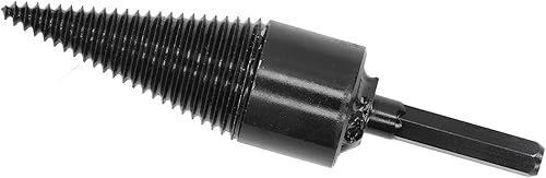 Miniatura 8 de Broca de leña para leña, divisor de troncos de madera, broca de leña, divisor de troncos, cono de acero al carbono, vástago hexagonal, herramienta