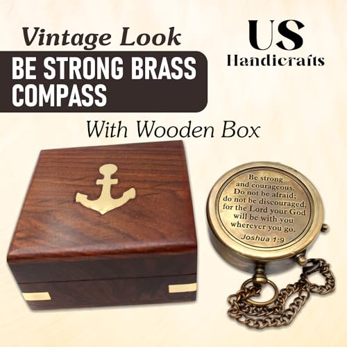Image of Compass with Stamped Wooden Case