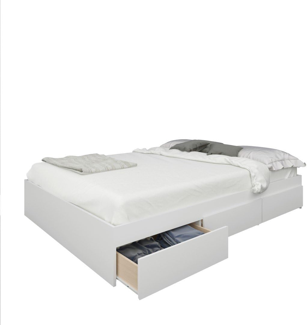 Nexera Blvd Full Size Storage Bed, White