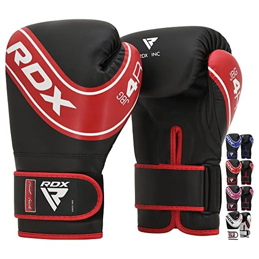 RDX Kinder Boxhandschuhe 6oz 4oz Junior Training Pratzen, Maya Hide Leder Belüftete Handfläche, Muay Thai Sparring MMA Kickboxing Kämpfen, Sandsack Speed Ball Boxpratzen Sandsackarbeit, Kinderspiele