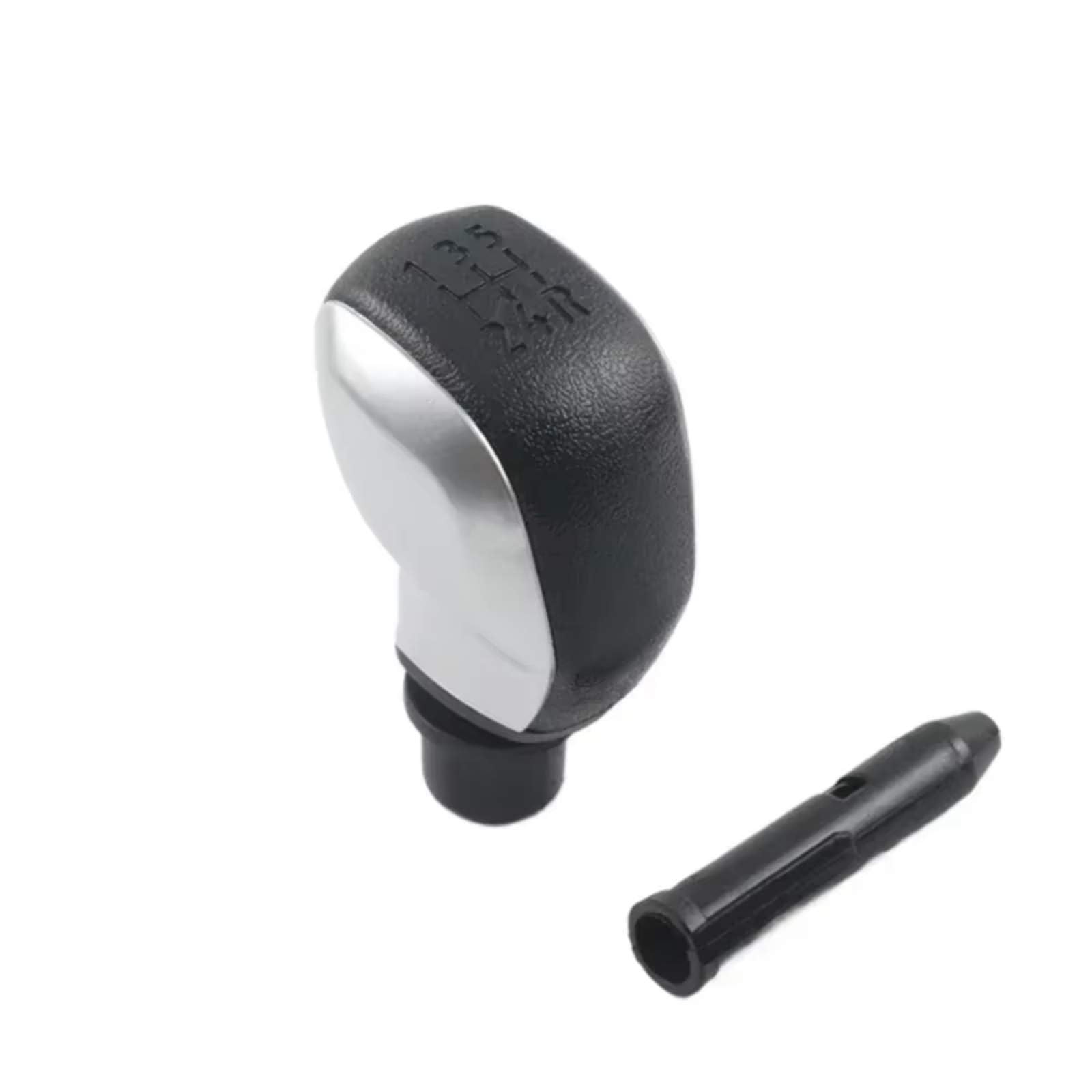 MRCBROUEO Car Gear Shift Lever Compatible with Peugeot 106 206 306 406 107 207 307 407 308 2008 3008 5 for Speed Gear Shift Knob Upgrade Replacement(Silver and Black)