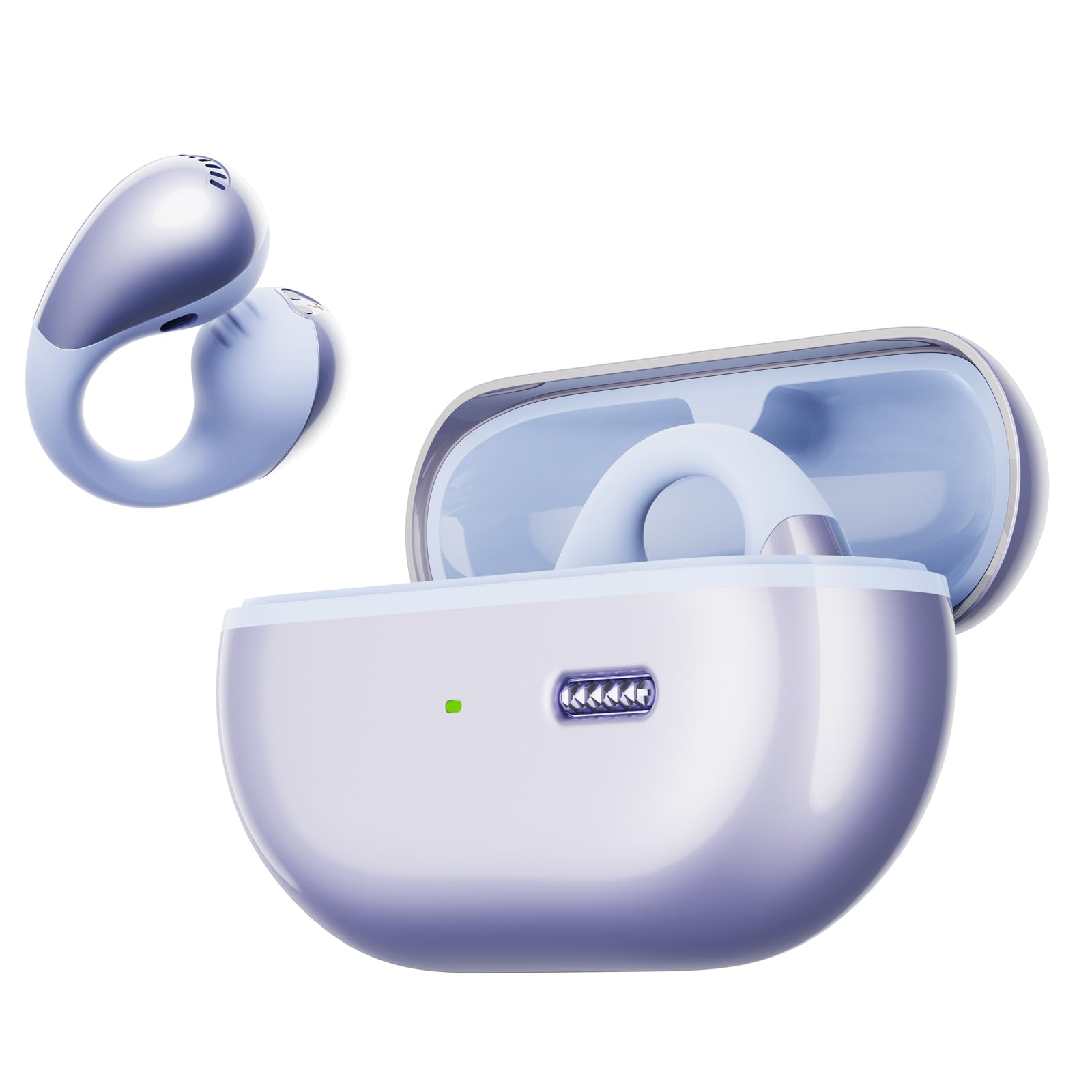 SoundPEATS PearlClip Pro Ear Clip Earbuds, Open-Ear Wireless Earphones Bluetooth 5.4 with Mic, IPX5 Waterproof, Clip On Headphones 24 Hours Playtime, APP Control for Running/Cycling/Fitness