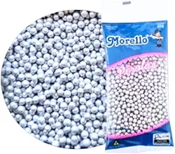 Pérolas de Açúcar para Confeitaria e Panificação 60g (Prata)