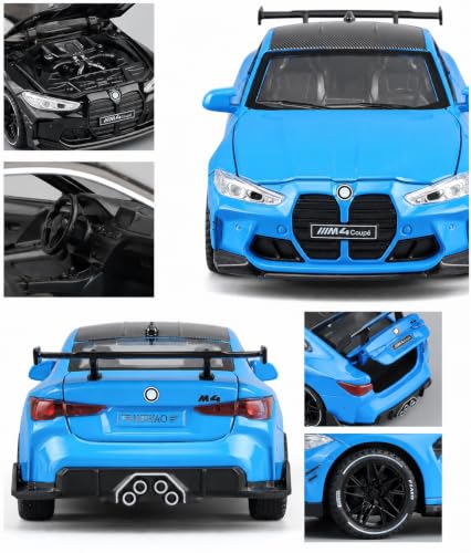 Image of Invite 1:32 Diecast Model Alloy M4 Metal Pull Back Car with Sound Light, Openable Doors, Toy Vehicles for Kids Gift, car for Kids-RED