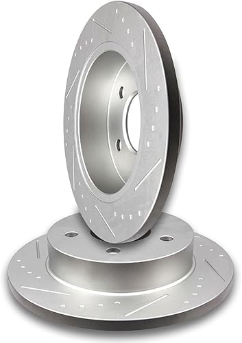 Miniatura 155 de SCITOO Juego de 2 frenos de freno ranurados traseros para Chrysler Town & Country, 08-16 para Dodge Grand Caravan, 09-13 para Dodge Journey, 12-15