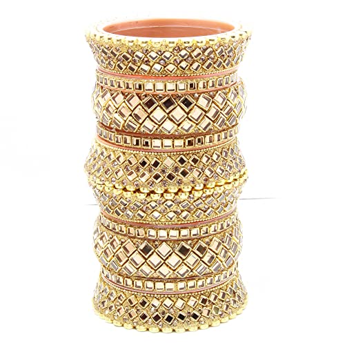 Suprimo Fashion Bangles Bridal Attractive Golden Wedding Chuda Set For Bride Women & Girls For Occasion (B09LHNW2N6) Amazon Price History, Amazon Price Tracker
