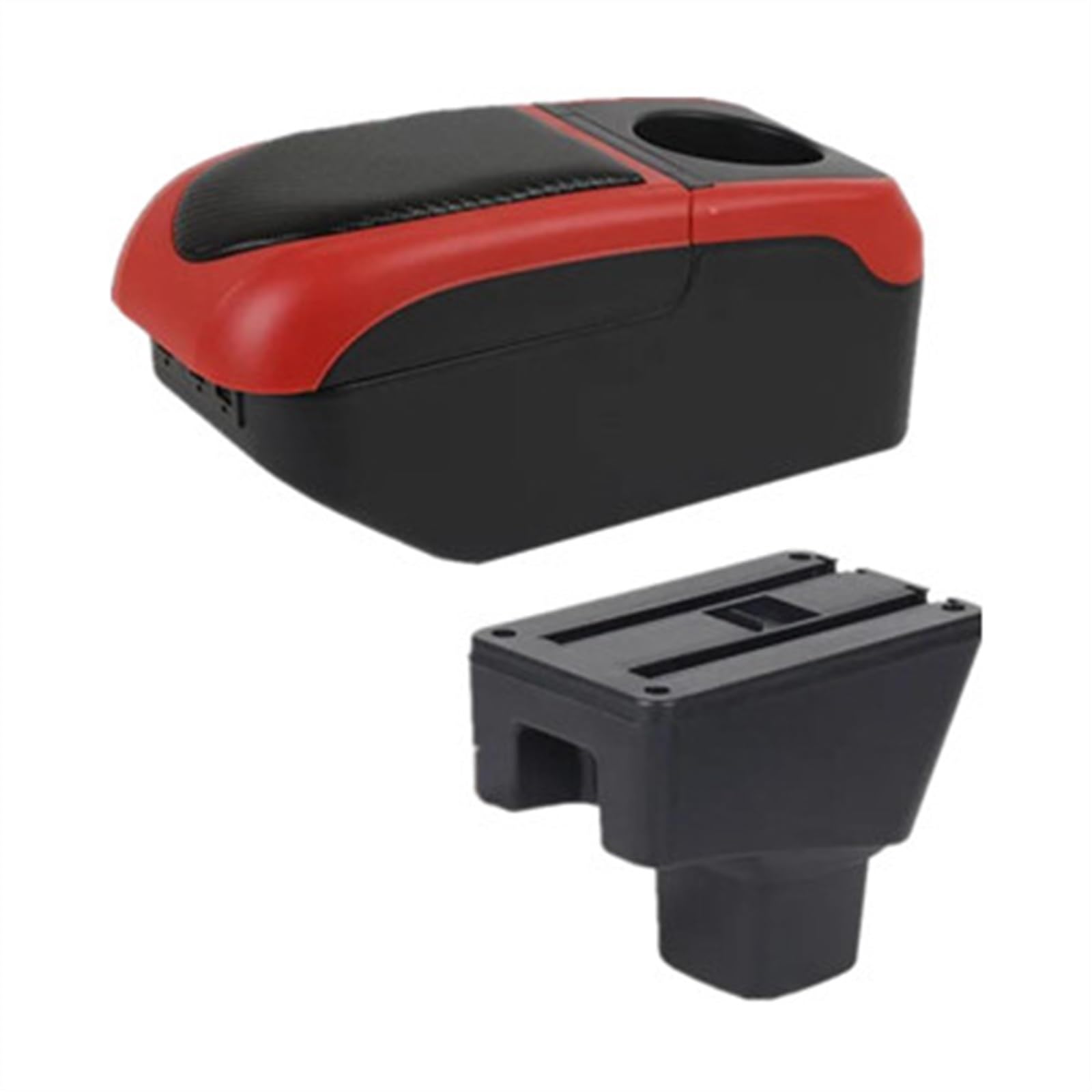 NMJLQW Storage Rack Car Armrest Box Dedicated Interior Retrofit Parts Center Storage Box Car Accessories Armrest Box For SUZUKI SX4(S1 black-red)