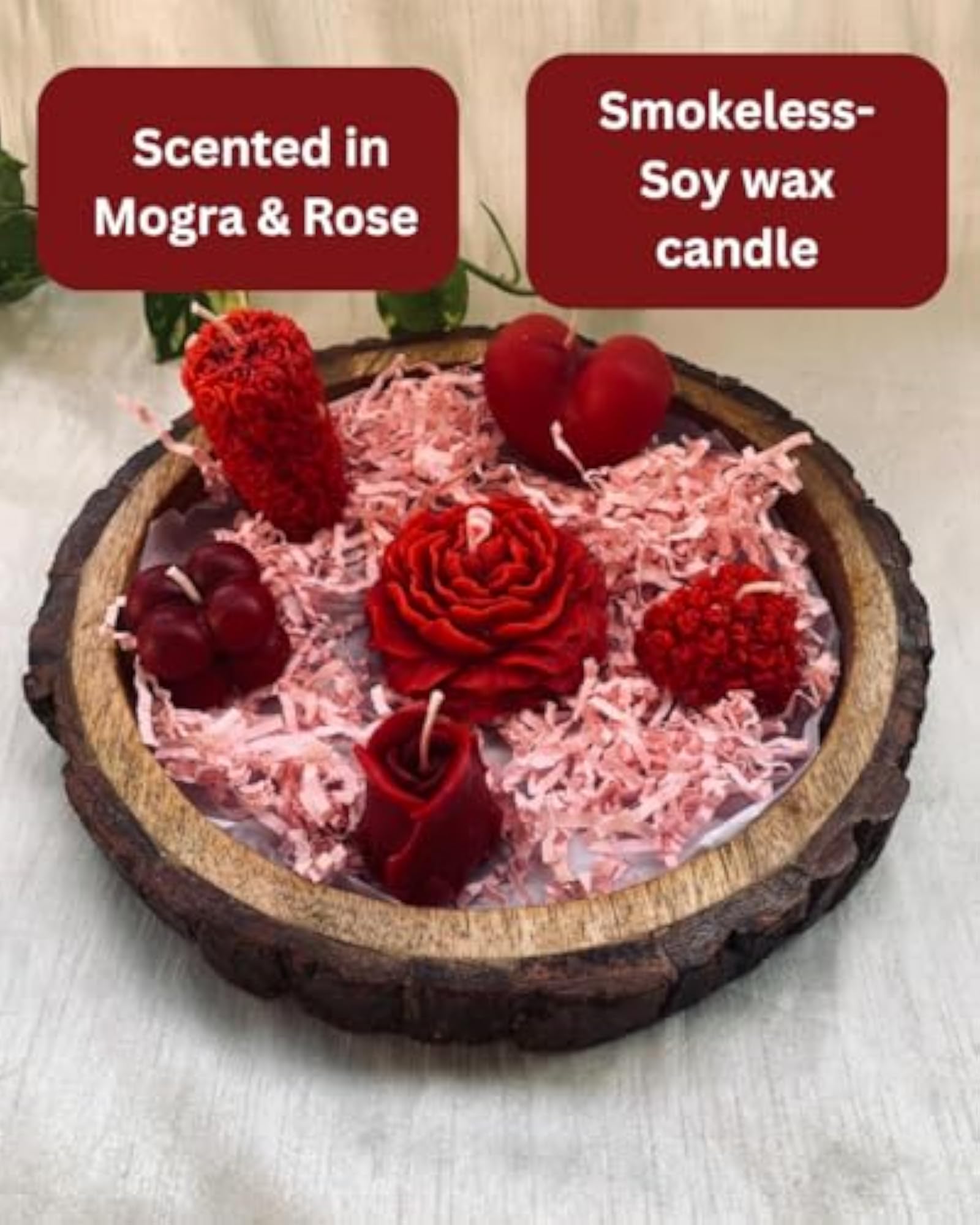 Love Candles by in Pink Soy Wax Handcrafted Decorative Candle