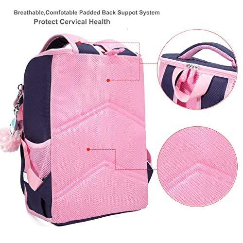 Ao Ali Victory Unicorn Backpack For Girls With Lunch Box Set Kawaii Kids Toddler Bookbags Cute Kindergarten Preschool Elementary School Bag (Small, Blue Set-2 Pcs) #TOP2