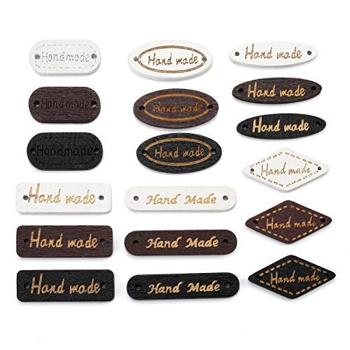 Oumezon 100 etichette fatte a mano in legno
