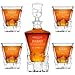 Maverton set Caraffa per whisky in vetro con 4 bicchieri - ideale per alcolici e liquori - 950 ml - incisione personalizzata - ottimo per acqua - pensiero speciale per Lui - ottima annata