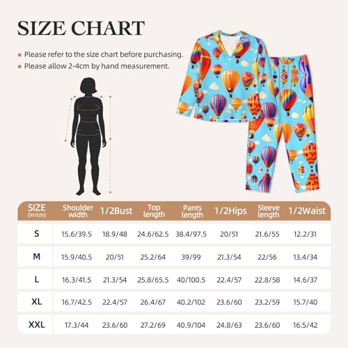 Ensemble pyjama 2 pièces confortable vêtements de nuit imprimé montgolfières